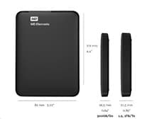 WD Elements Portable 1TB Ext. 2.5" USB3.0, Black