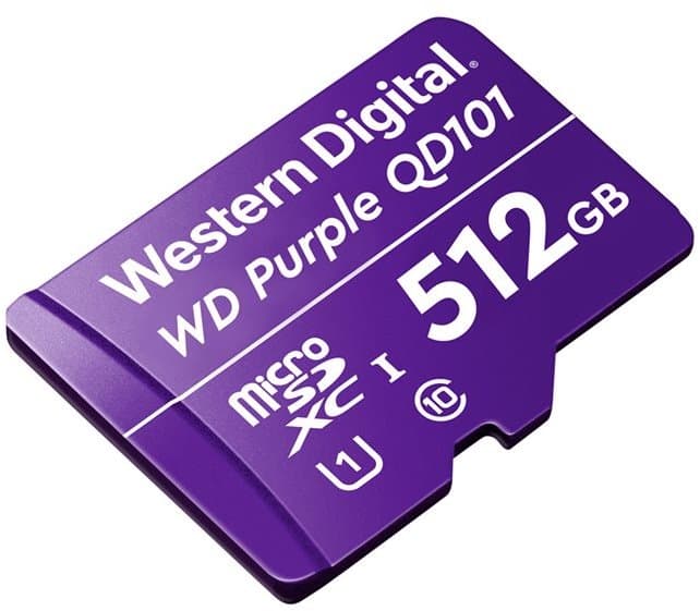 WD MicroSDXC karta 512GB Purple WDD512G1P0C Class 10