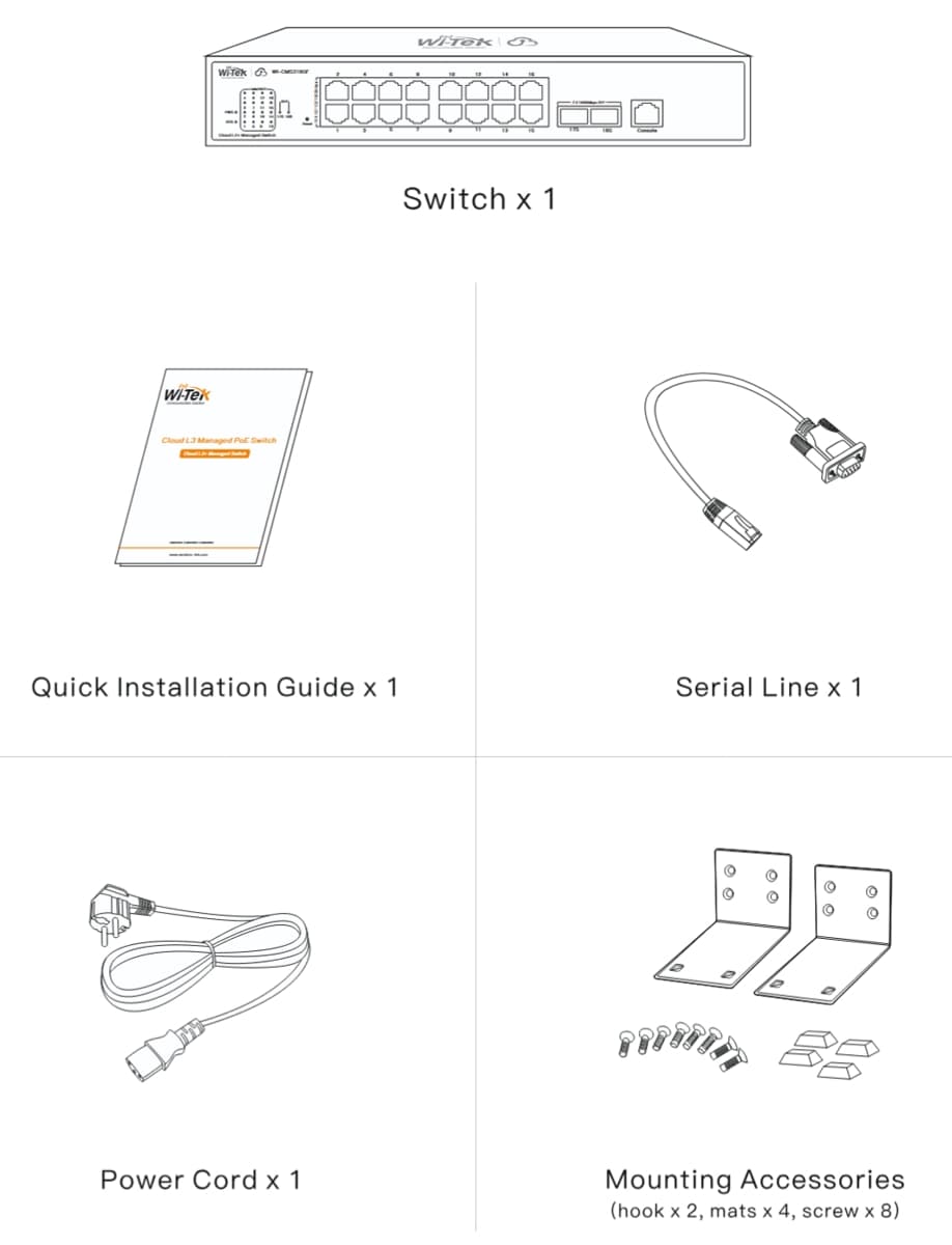 Wi-Tek WI-CMS318GF Gbit Cloud L2+ Switch