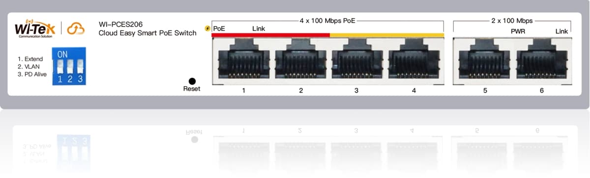 Wi-Tek WI-PCES206 Easy Smart Cloud PoE Switch