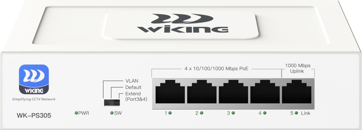 Wiking WK-PS305 PoE switch, 5x LAN/4x PoE, 1Gb, 45W