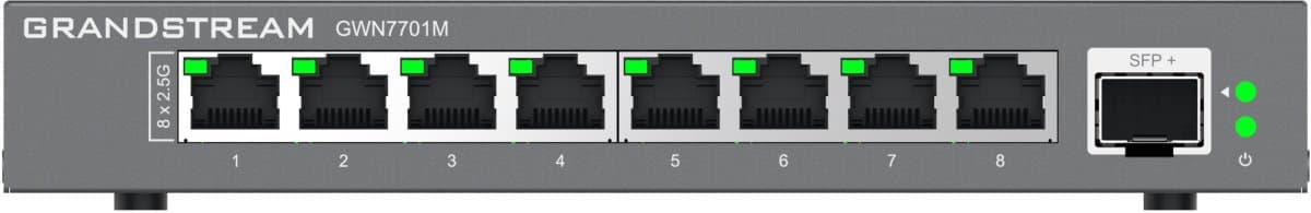 Grandstream GWN7701M Unmanaged Network Switch 8x 2,5Gb portů / 1 SFP+