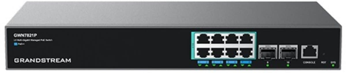 Grandstream GWN7821P L3 Managed network switch, 8x 2,5GbE, PoE