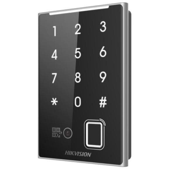 Hikvision DS-K1109DKFB-QR - Čtečka karet/QR kódů/otisků prstů s klávesnicí, Mifare