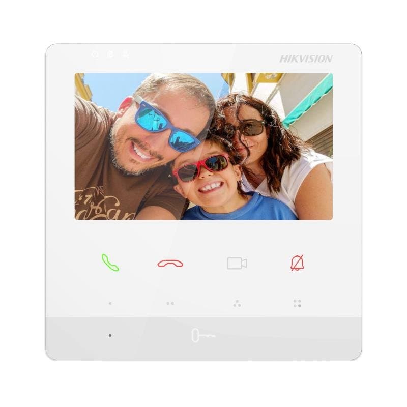 Hikvision DS-KH7100EY-E2/White - 2-žilový 4,3" IP monitor s dotykovými tlačítky, bílý