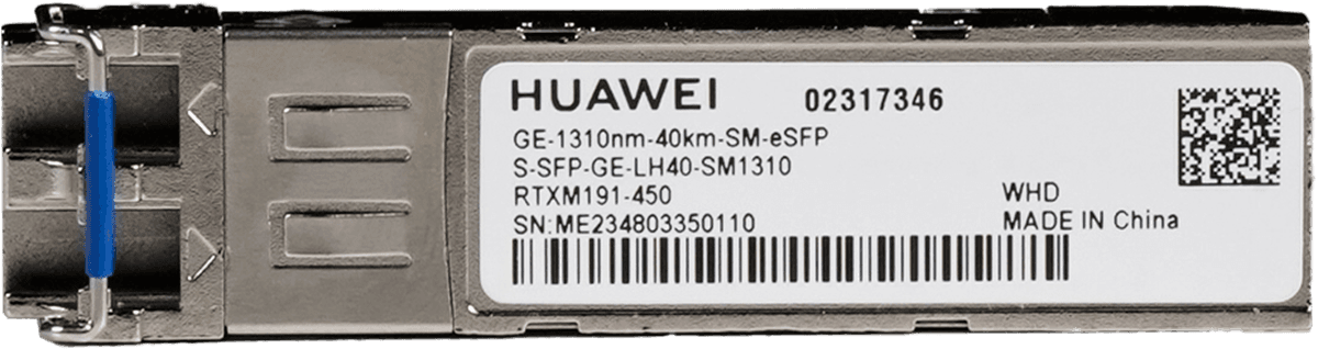 Huawei 1.25G SFP optický modul, SM, 1310nm, 40km, 2x LC konektor, DDM