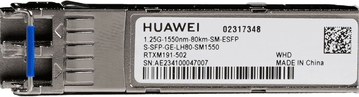 Huawei 1.25G SFP optický modul, SM, 1550nm, 80km, 2x LC konektor, DDM