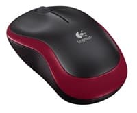 Logitech myš bezdrátová Wireless Mouse M185 Red, červená, podpora Unifying