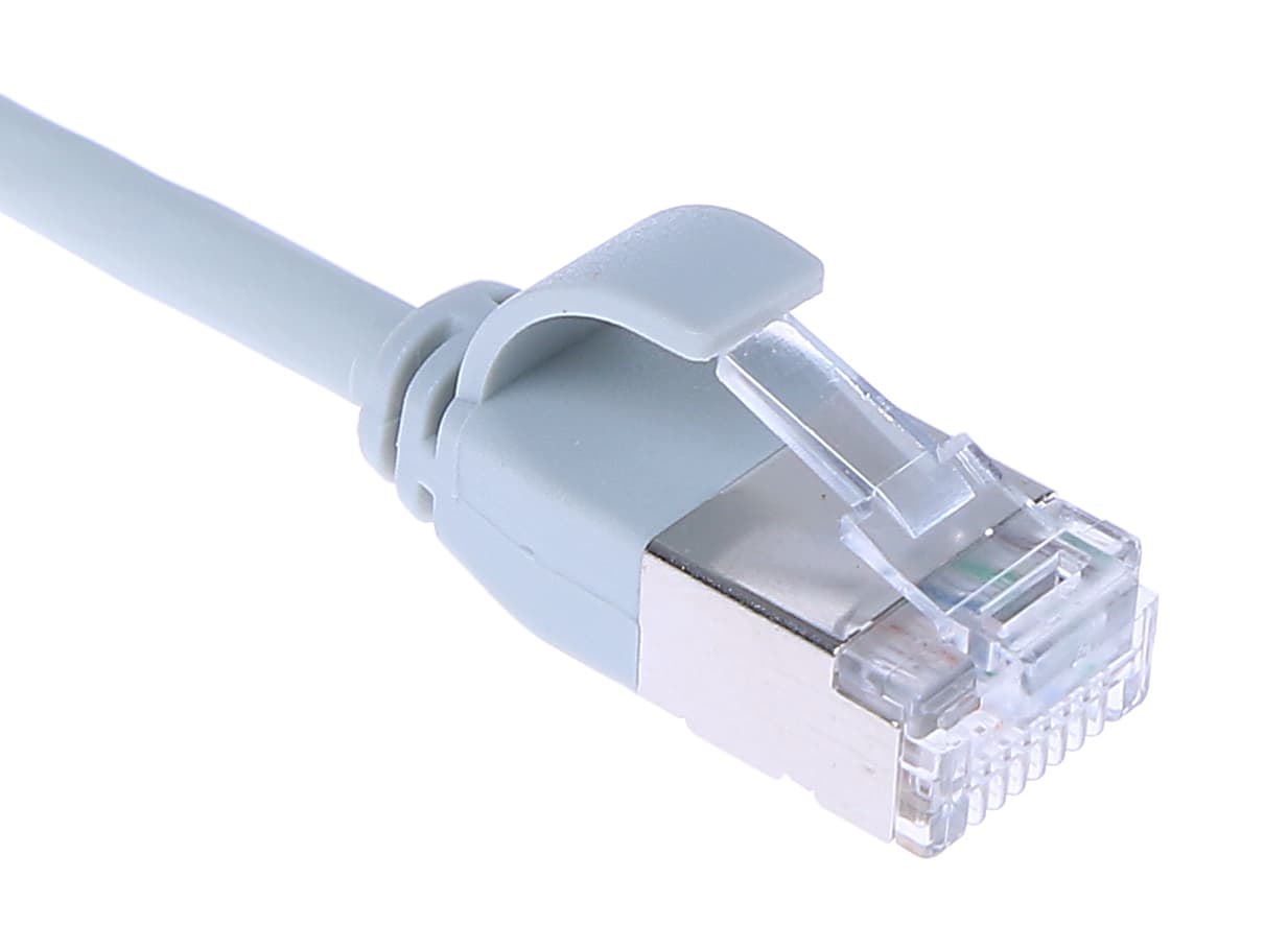 Masterlan comfort patch kabel U/FTP, extra slim, Cat6A, 1m, šedý, LSZH