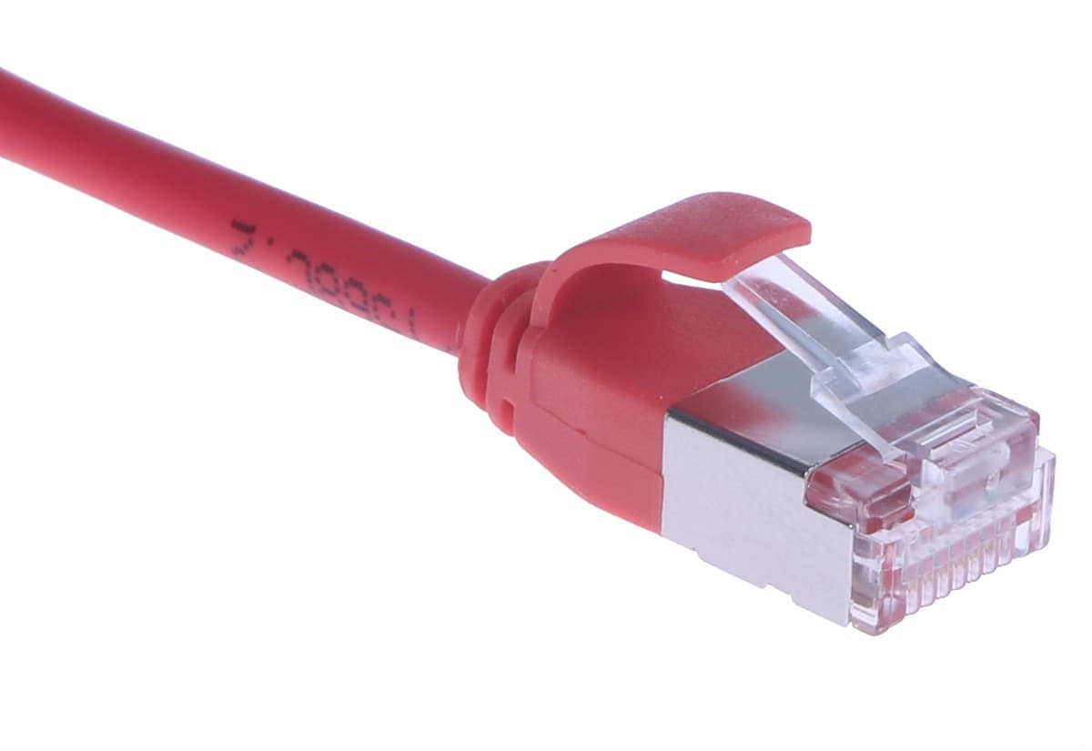 Masterlan comfort patch kabel U/FTP, extra slim, Cat6A, 2m, červený, LSZH