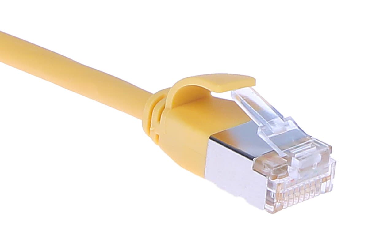 Masterlan comfort patch kabel U/FTP, extra slim, Cat6A, 5m, žlutý, LSZH