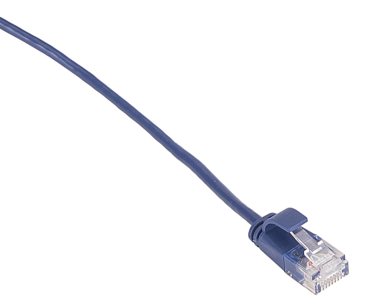 Masterlan comfort patch kabel UTP, extra slim, Cat6, 0,25m, modrý