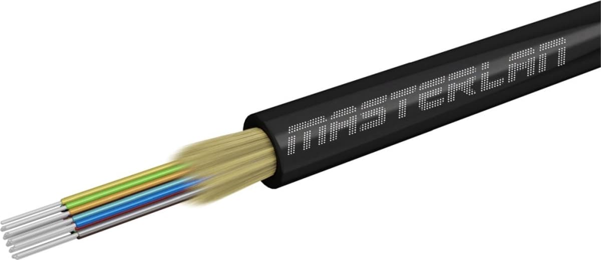 Masterlan DROPX optický kabel - 24vl 9/125, SM, LSZH, černá, G657A2, 1000m