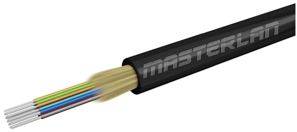 Masterlan DROPX optický kabel - 24vl 9/125, SM, LSZH, černá, G657A2, 1m