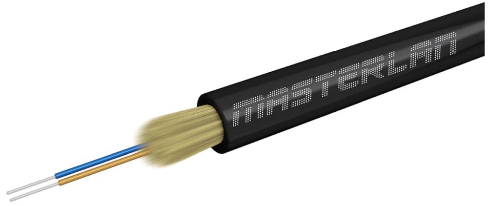 Masterlan DROPX optický kabel - 2vl 9/125, SM, LSZH, černá, G657A2, 500m