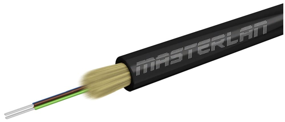 Masterlan DROPX optický kabel - 4vl 9/125, SM, LSZH, černá, G657A2, 500m
