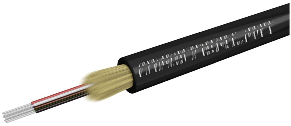 Masterlan DROPX optický kabel - 8vl 9/125, SM, LSZH, černá, G657A2, 1m