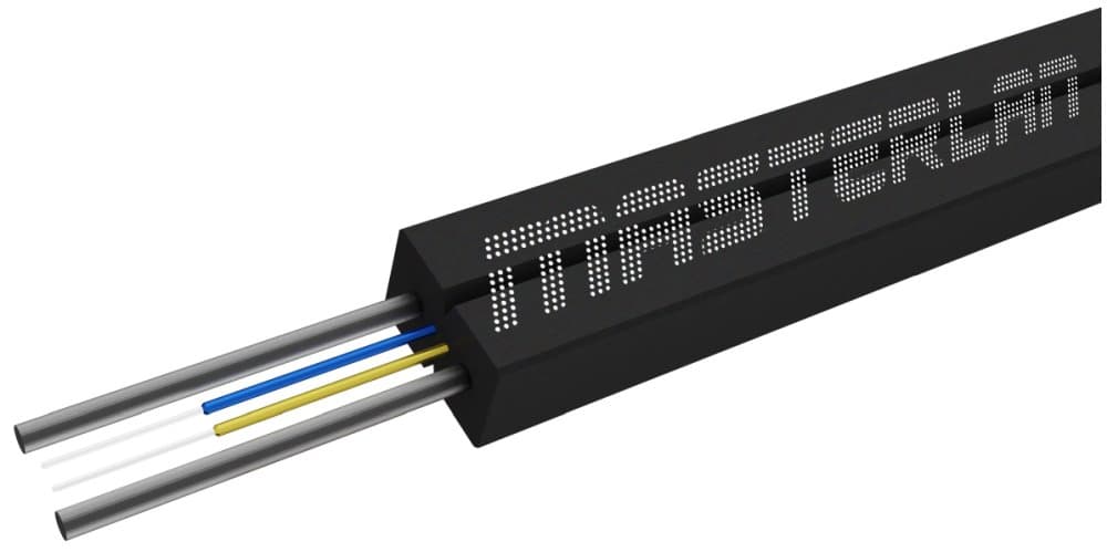 Masterlan MDIC optický kabel - 2vl 9/125, SM, LSZH, černá, G657A1, 1m, venkovní
