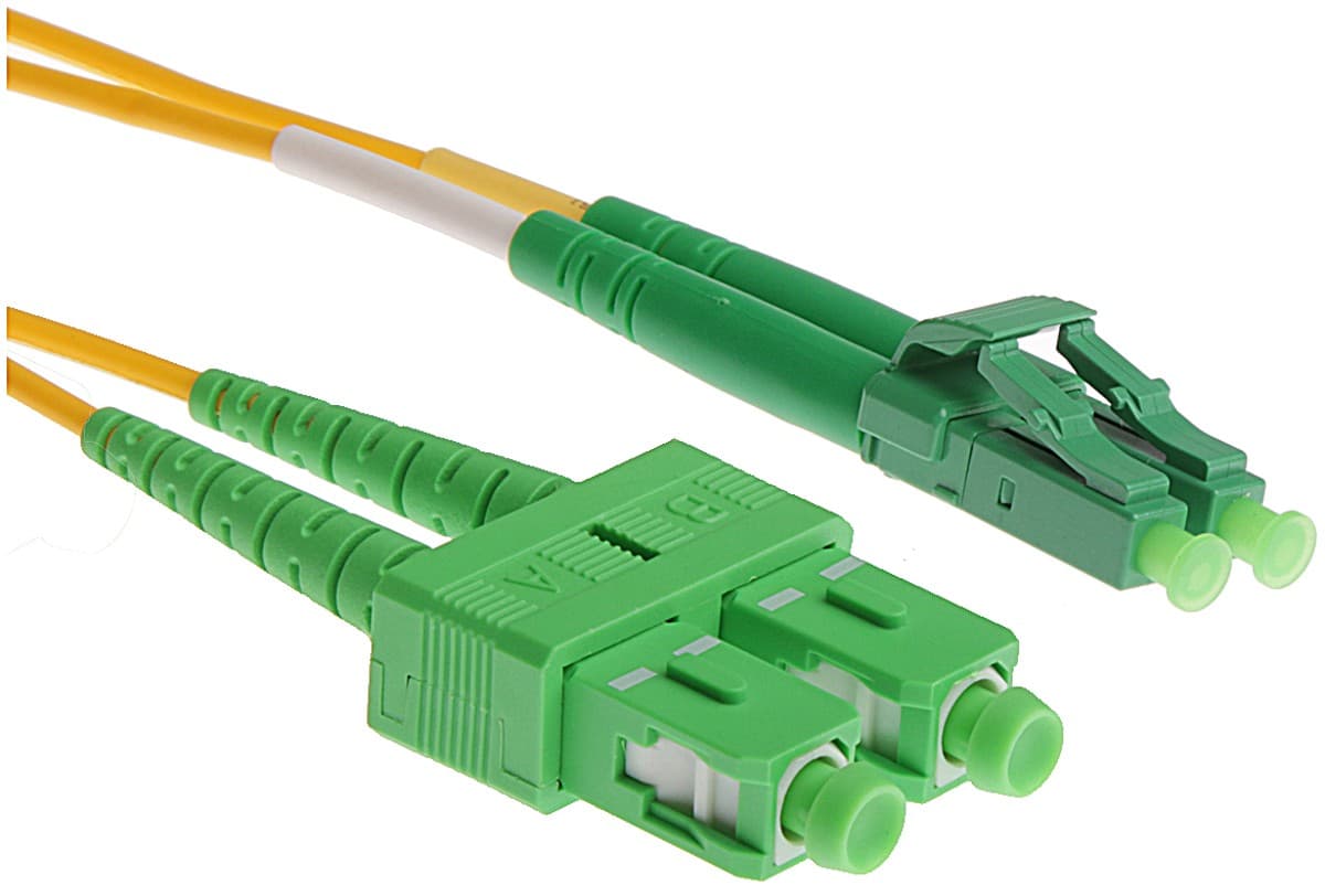 Masterlan optický patch cord, LCapc/SCapc, Duplex, Singlemode 9/125, 2m
