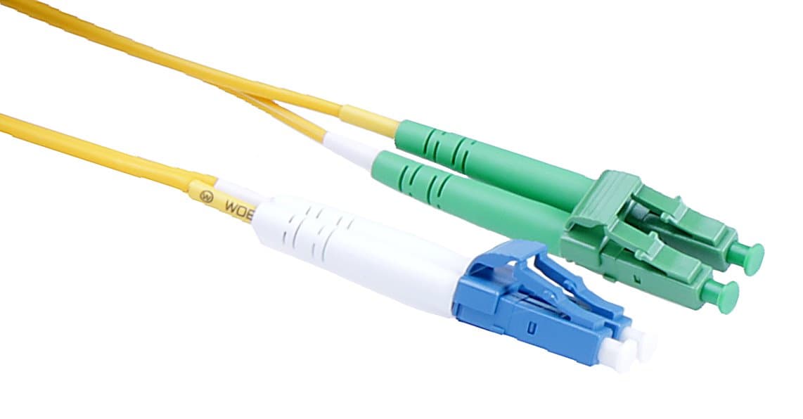 Masterlan optický patch cord, LCupc/LCapc, Duplex, Singlemode 9/125, 1m