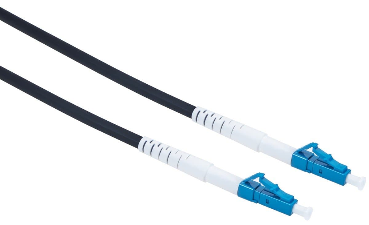 Masterlan PE optický venkovní patch cord, LCupc/LCupc, Simplex, Singlemode 9/125, 20m