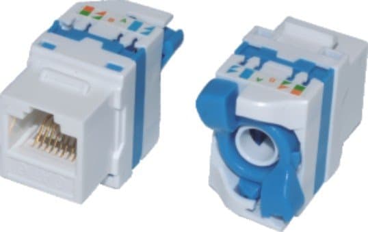 Masterlan samozařezávací keystone UTP Cat.5e, bílý, zadní svorkovnice, zámek