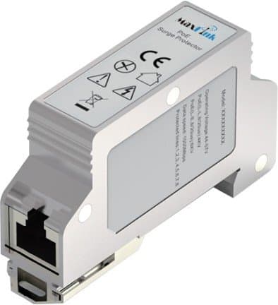 MaxLink MAXPIDIN-S bleskojistka na DIN lištu, 1Gbit, podpora PoE