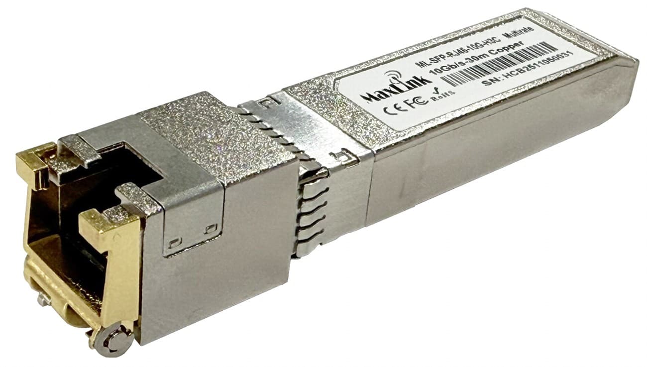 MaxLink SFP+ 1/2.5/5/10G metalický modul, RJ-45, 30m, 10Gbps, H3C