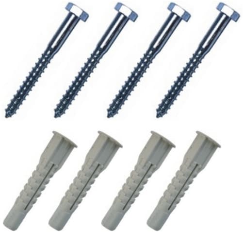 Sada pro montáž ant. držáků na zeď - 10mm (4x hmoždinka 10mm, 4x vrut 6mm)