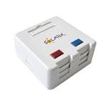 Solarix modulární zásuvka pro 2 keystony na omítku bílá SXMO-2-0-WH