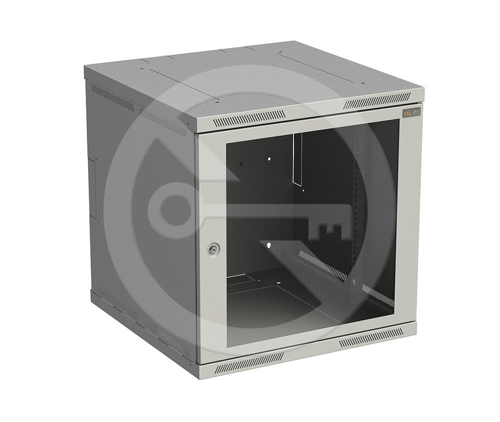 Solarix nástěnný rozvaděč SENSA 12U 600mm, dveře sklo, šedý