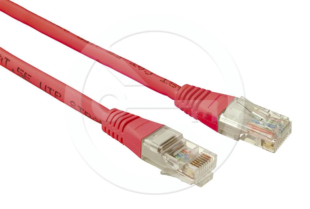 Solarix patch kabel CAT5E UTP PVC 0,5m červený non-snag-proof