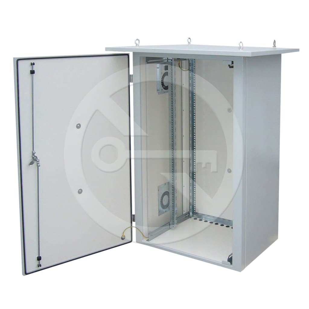 Solarix rozvaděč termoizolovaný LC-07 15U 700x400 RAL7035 s vent. levá bočnice