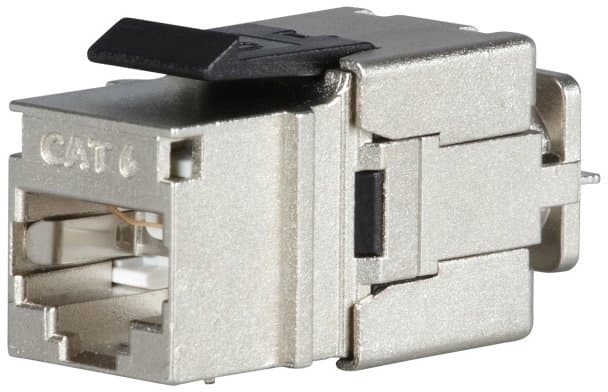 Solarix rychlozařezávací keystone CAT6 STP RJ45, černý, pro kleště SXKJ-NA-BU