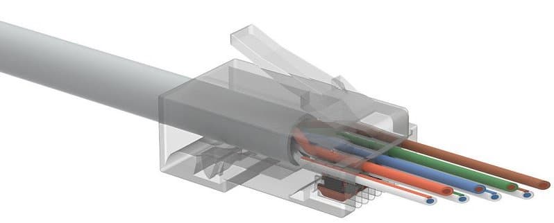 Solarix univerzální EASY konektor RJ45 CAT6 UTP 8p8c na drát i licnu