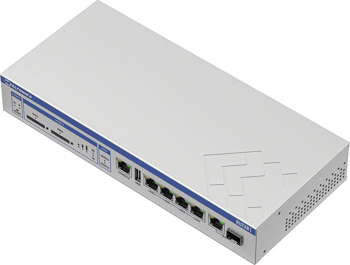 Teltonika RUTXR1 Podnikový SFP/LTE router, montáž do racku