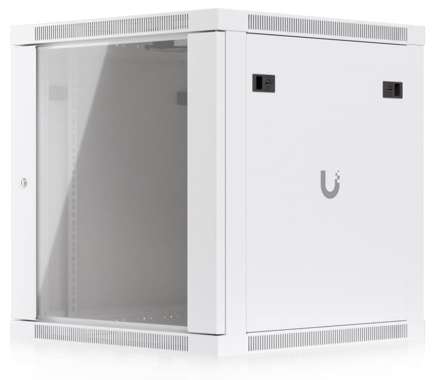 Ubiquiti Jednodílný nástěnný rozvaděč, 12U, 600 mm, skleněné dveře