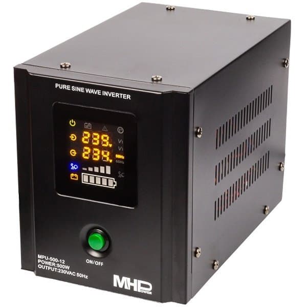 Záložní zdroj MHPower MPU-500-12, UPS, 500W, čistý sinus, 12V - Bazar